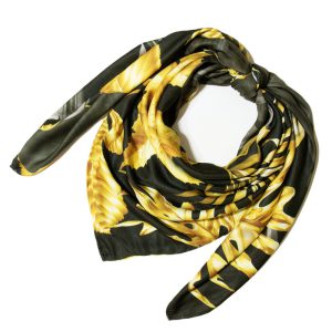روسری زنانه مدل پاییزه قواره 140 دست دوز کد sar-1685